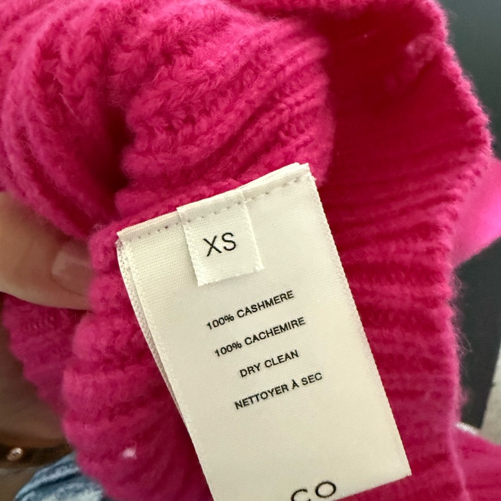 Co Vibrant Pink Ribbed Sweater - Picture 3 of 3